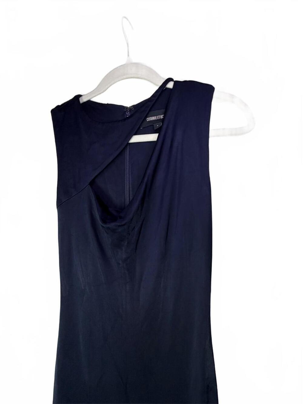Cushnie et Ochs Navy Asymmetric Dress Size 0 - Picture 3 of 8